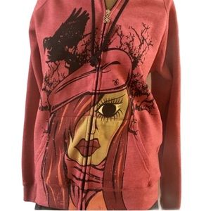 Artsy Zip Up Hoodie by Angry Blossom